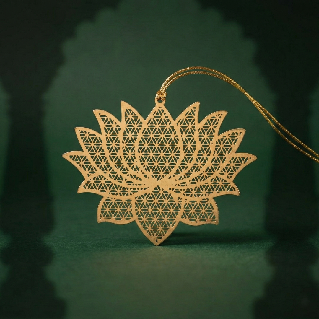 Brass Bookmark — Lotus Bloom