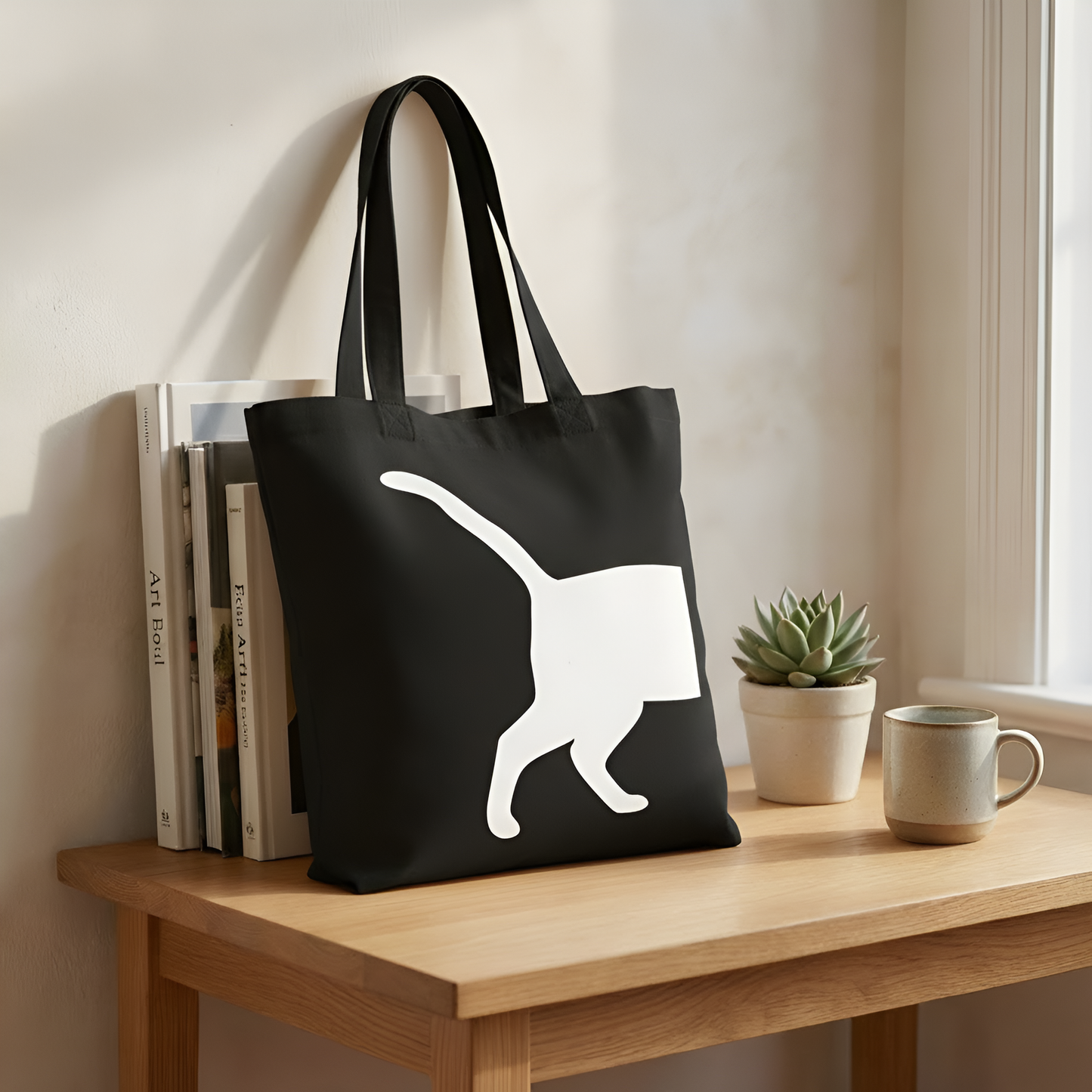 Cat Illustration Tote Bag