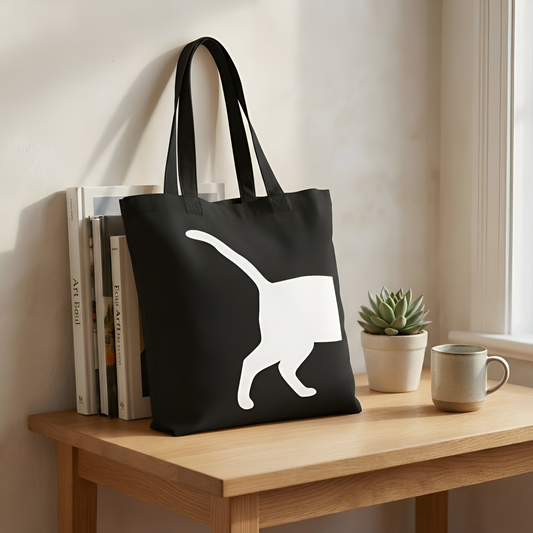 Cat Illustration Tote Bag