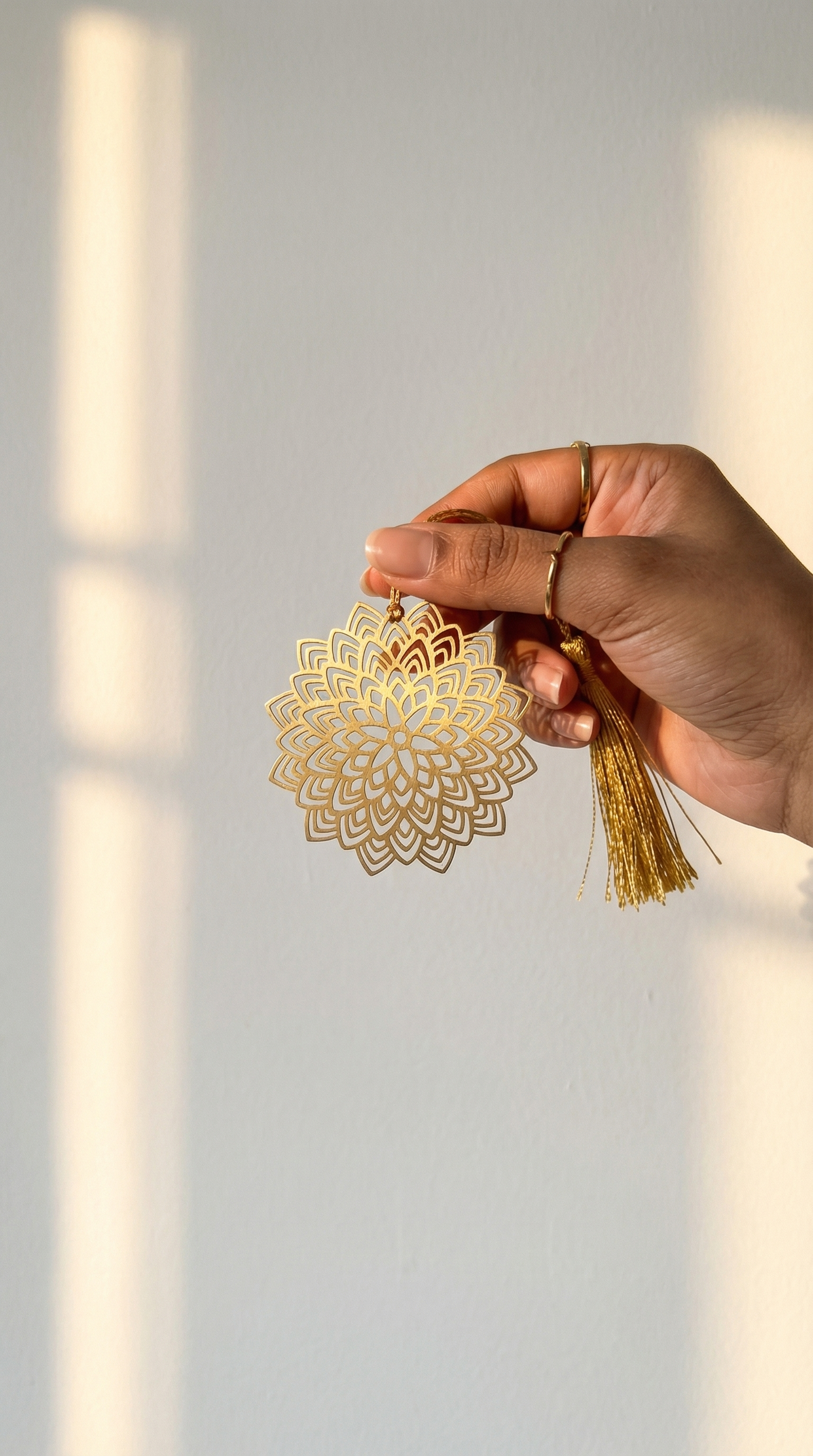 Brass Bookmark Mandela Art